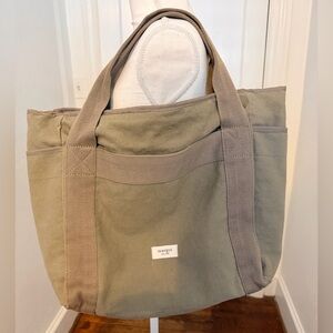 Margot New York tan canvas tote bag